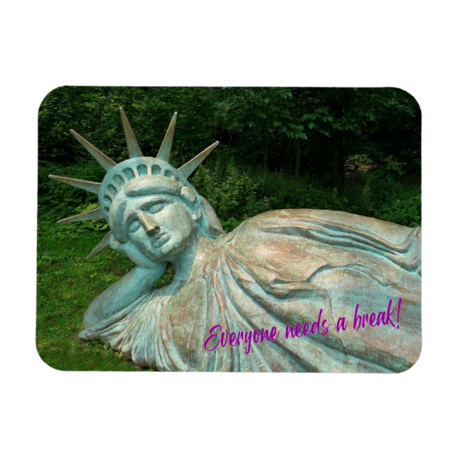 Dam Liberty tar ett Break - fotomagnet Magnet (Horisontell)