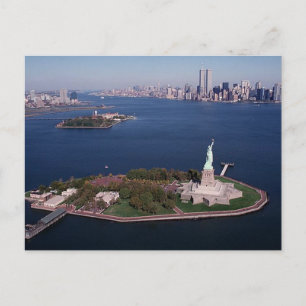 Dam Liberty & Twin Torn World Trade Center NYC Vykort