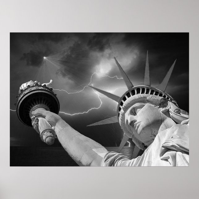 Dam Liberty under stormiga himlar Poster (Framsidan)