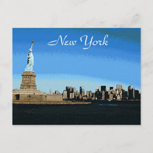 Dam Liberty vaktar över NYC (Art-version) Vykort