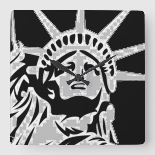 Dam Liberty Wall Clock Fyrkantig Klocka (Framsida)