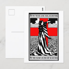 Dam Liberty WWI US Patriotic Poster 1918 Vykort