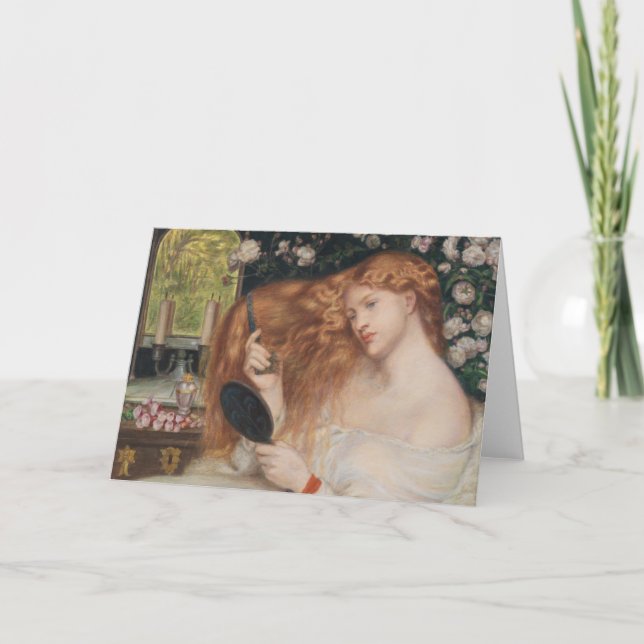 Dam Lilith 1800-talet Rossetti Painting Kort (Framsida)