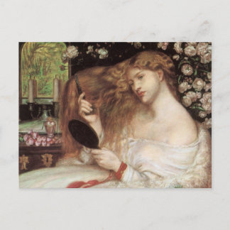 Dam Lilith by Rossetti, Vintage Victorian Portait Vykort