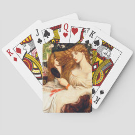 Dam Lilith (stenande skönhet med lång röd luft) Casinokort