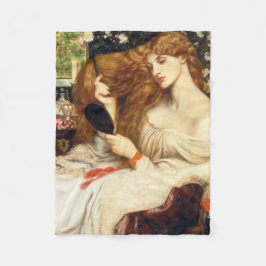 Dam Lilith (stenande skönhet med lång röd luft) Fleecefilt