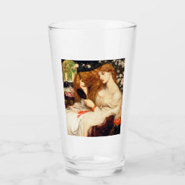 Dam Lilith (stenande skönhet med lång röd luft) Glaskopp