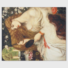 Dam Lilith (stenande skönhet med lång röd luft) Presentpapper