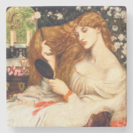 Dam Lilith (stenande skönhet med lång röd luft) Stenunderlägg