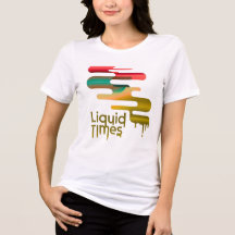 Dam "Liquid Times" Abstrakt Smältande Grafisk Te