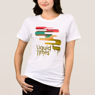 Dam "Liquid Times" Abstrakt Smältande Grafisk Te T Shirt