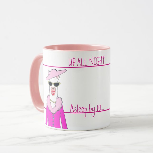 Dam Llama Moderation Coffee Mugg (Framsida vänster)
