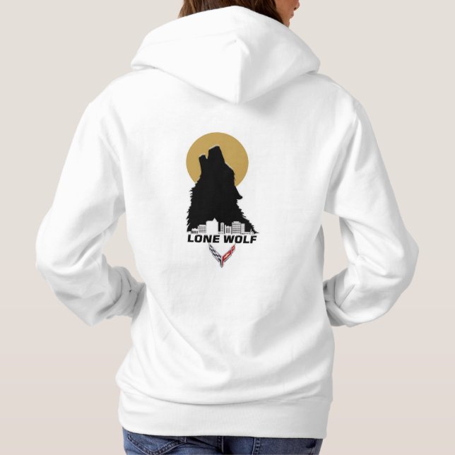 Dam Lone Varg Hoodie T Shirt (Baksida)