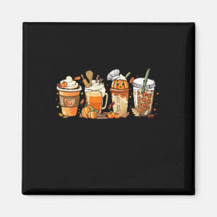 Dam Lycklig Fall Coffee Pumpkin Latte Thanksgiving Magnet