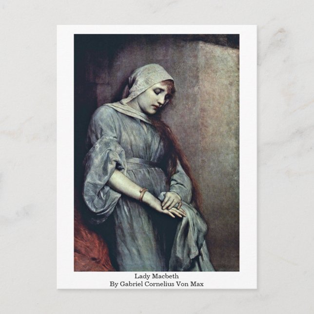 Dam Macbeth från Gabriel Cornelius Von Max Vykort (Framsida)