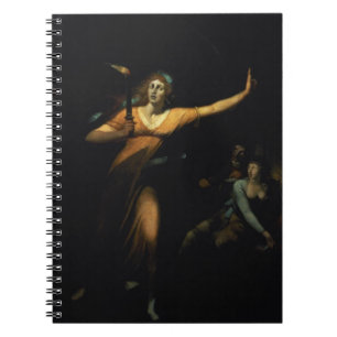 Dam Macbeth som Sleepwalking, 1783 (olja på Anteckningsbok Med Spiral