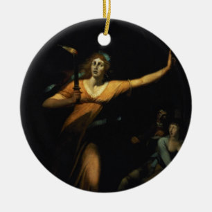 Dam Macbeth som Sleepwalking, 1783 (olja på Julgransprydnad Keramik