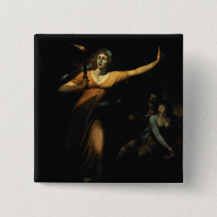 Dam Macbeth som Sleepwalking, 1783 (olja på Knapp