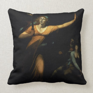 Dam Macbeth som Sleepwalking, 1783 (olja på Kudde