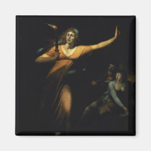 Dam Macbeth som Sleepwalking, 1783 (olja på Magnet