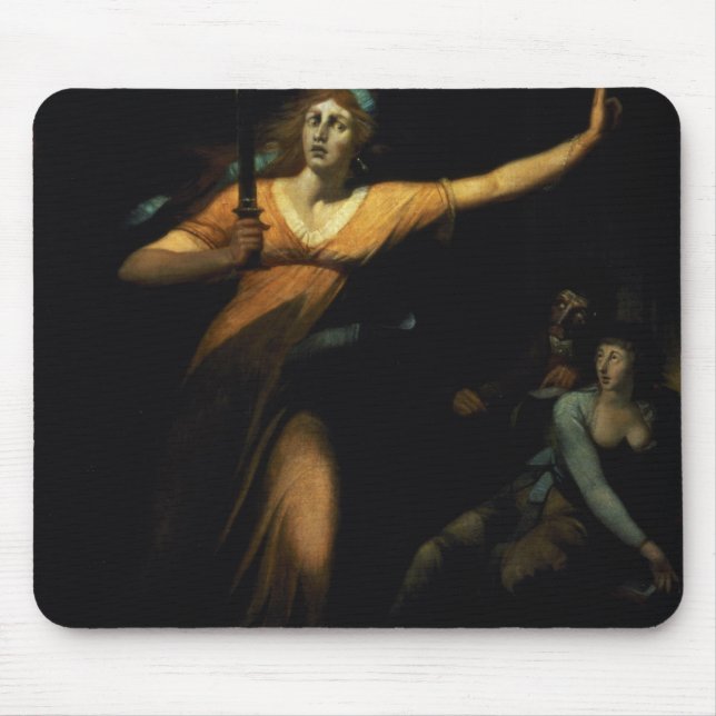 Dam Macbeth som Sleepwalking, 1783 (olja på Musmatta (Framsidan)