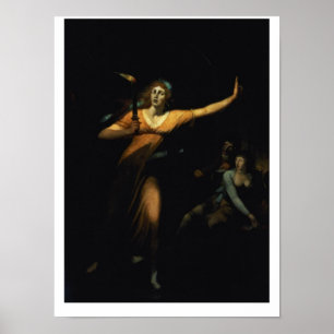 Dam Macbeth som Sleepwalking, 1783 (olja på Poster