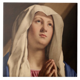 Dam Madonna Praying (Virgin Mary) (kristen konst) Kakelplatta