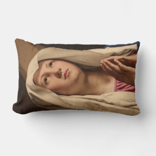 Dam Madonna Praying (Virgin Mary) (kristen konst) Lumbarkudde