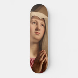 Dam Madonna Praying (Virgin Mary) (kristen konst) Mini Skateboard Bräda 18,5 Cm