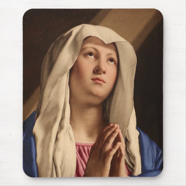 Dam Madonna Praying (Virgin Mary) (kristen konst) Musmatta (Framsidan)