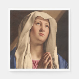 Dam Madonna Praying (Virgin Mary) (kristen konst) Pappersservett