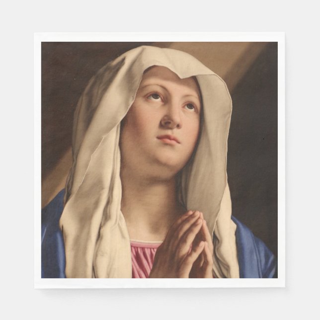 Dam Madonna Praying (Virgin Mary) (kristen konst) Pappersservett (Framsidan)