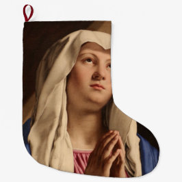 Dam Madonna Praying (Virgin Mary) (kristen konst) Stor Julstrumpa