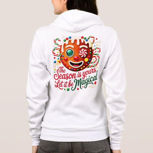 Dam Magisk Gingerbread Mysig Jul Tröja (Baksida)