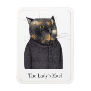 DAM MAID CAT 3x4 Flexibel Magnet + Text II