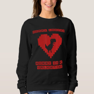 Dam Mamma är min Valentine Pixel t Rex Din Shirt