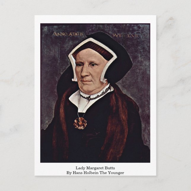 Dam Margaret Butts av Hans Holbein The Younger Vykort (Framsida)
