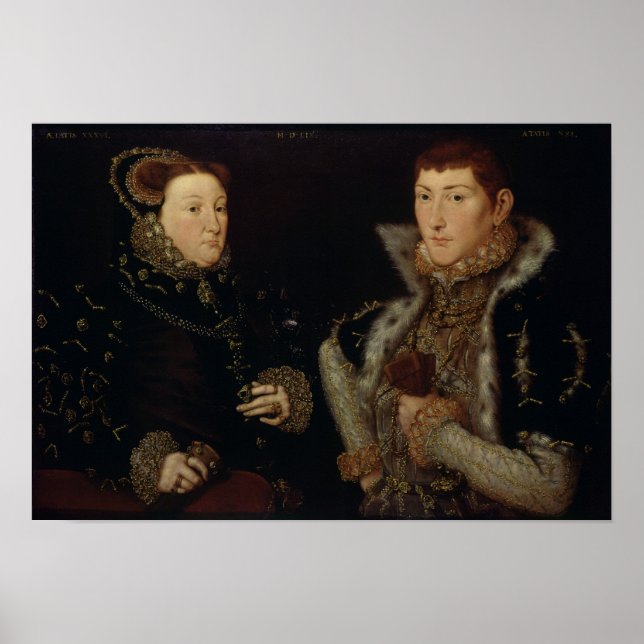 Dam Mary Nevill och hennes son Gregory Fiennes Poster (Framsidan)