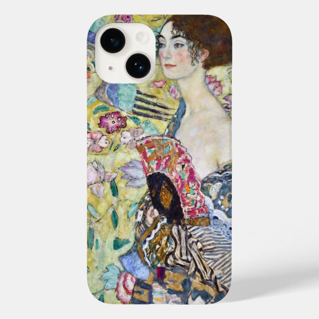 Dam med A Fläkt, Gustav Klimt (Baksida)
