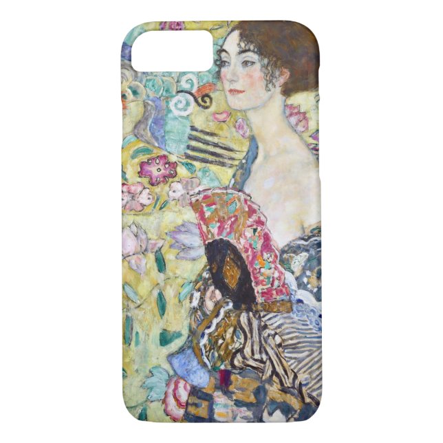 Dam med A Fläkt, Gustav Klimt Case-Mate iPhone Skal (Baksida)