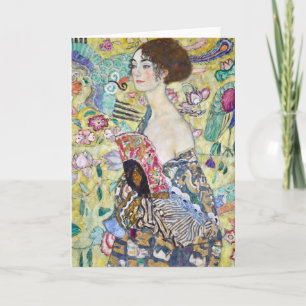 Dam med A Fläkt, Gustav Klimt Kort