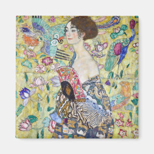Dam med A Fläkt, Gustav Klimt Magnet