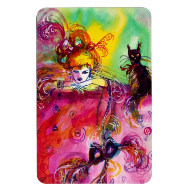 DAM MED BLACK CAT MAGNET (Vertikal)