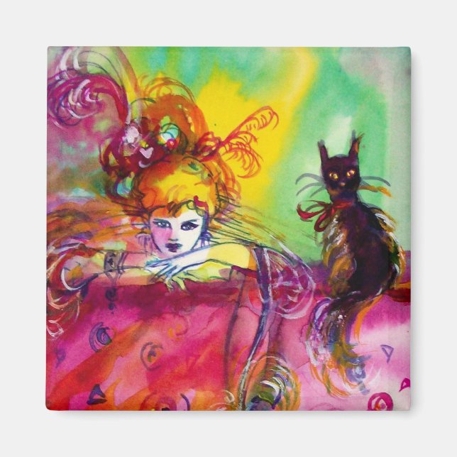 DAM MED BLACK CAT MAGNET (Framsidan)