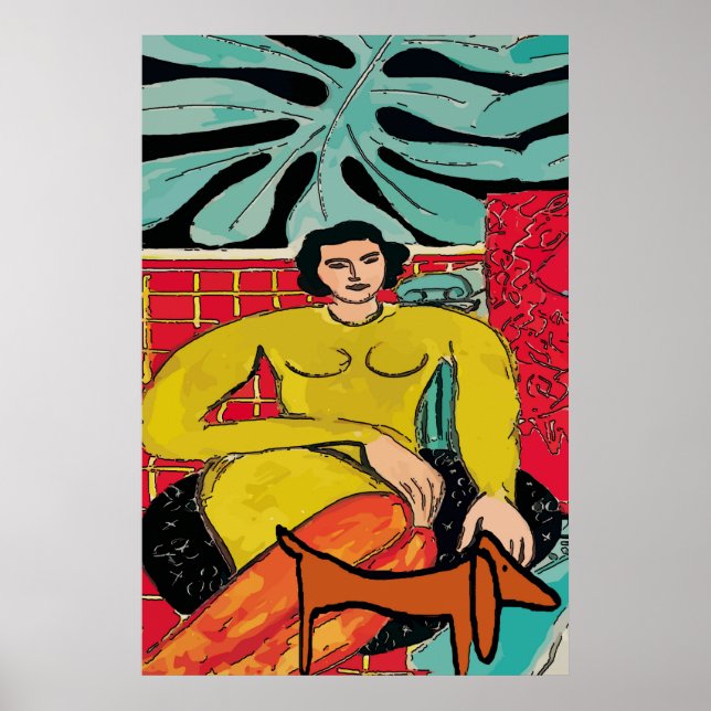 Dam med Dachshund Poster (Framsidan)