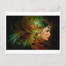 Dam med elegant headdress