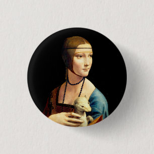 Dam med en Ermine av Leonardo Da Vinci Knapp