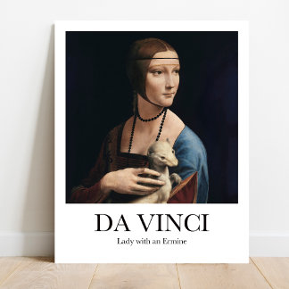 Dam med en Ermine av Leonardo Da Vinci Poster