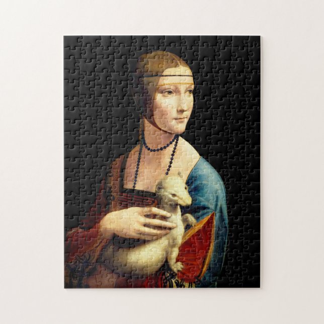 Dam med en Ermine av Leonardo Da Vinci Pussel (Vertikal)
