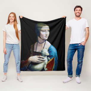 Dam med en Ermine, Leonardo da Vinci Fleecefilt